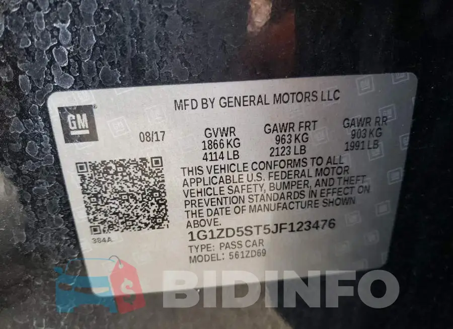 1G1ZD5ST5JF123476 Photo# 12