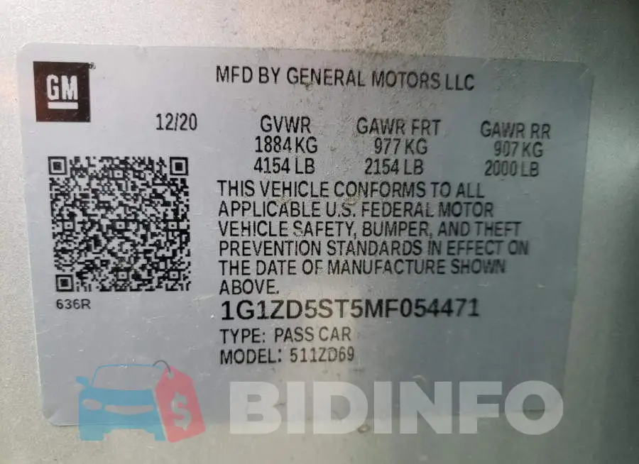 1G1ZD5ST5MF054471 Photo# 12