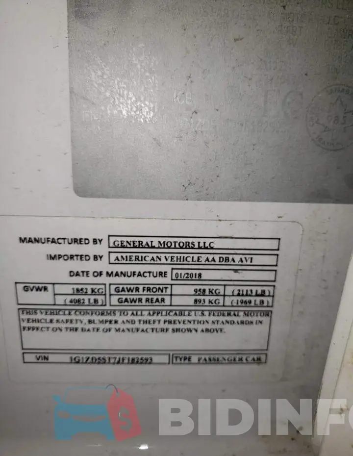 1G1ZD5ST7JF182593 Photo# 12