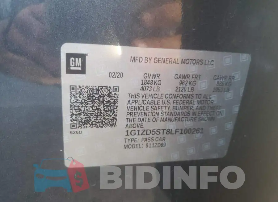1G1ZD5ST8LF100261 Photo# 13