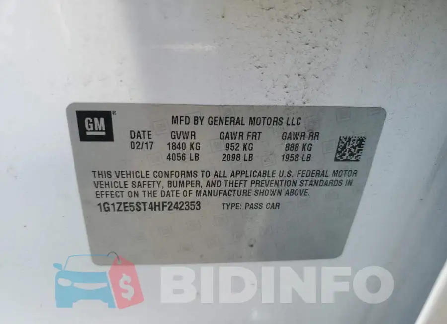 1G1ZE5ST4HF242353 Photo# 12