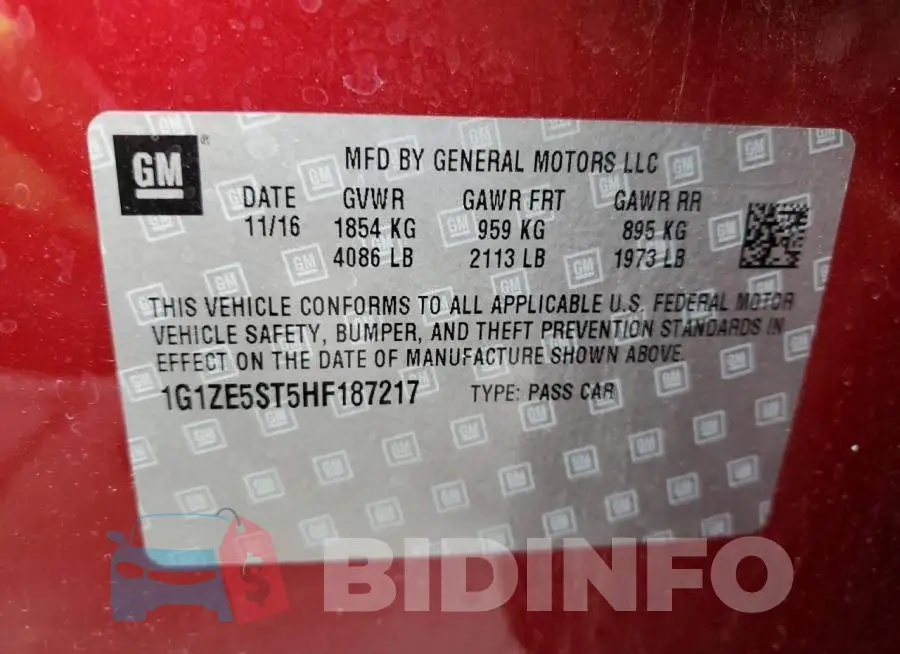 1G1ZE5ST5HF187217 Photo# 12