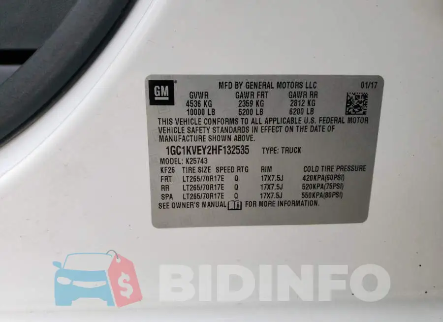 1GC1KVEY2HF132535 Photo# 12