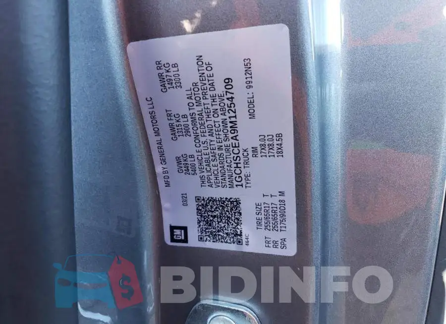 1GCHSCEA9M1254709 Photo# 13