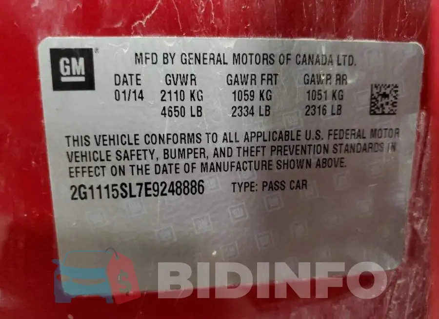 2G1115SL7E9248886 Photo# 12