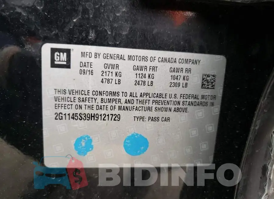 2G1145S39H9121729 Photo# 12