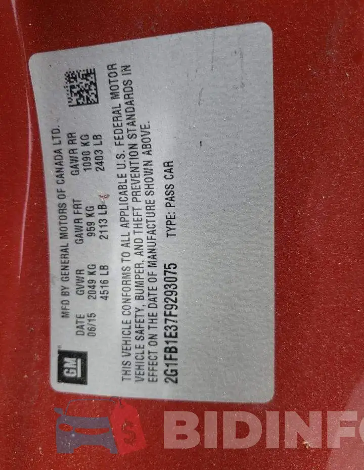 2G1FB1E37F9293075 Photo# 12