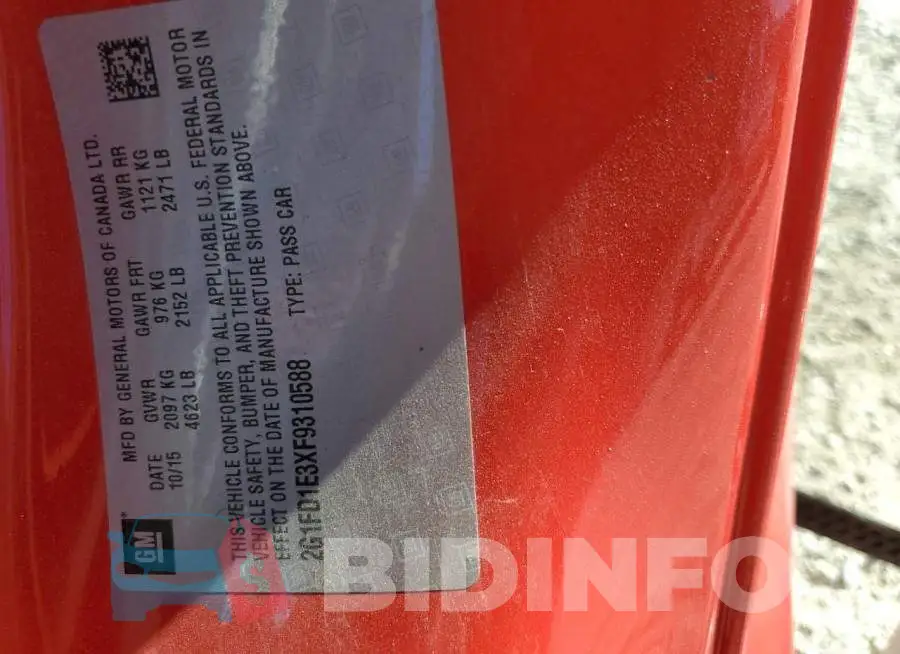 2G1FD1E3XF9310588 Photo# 10