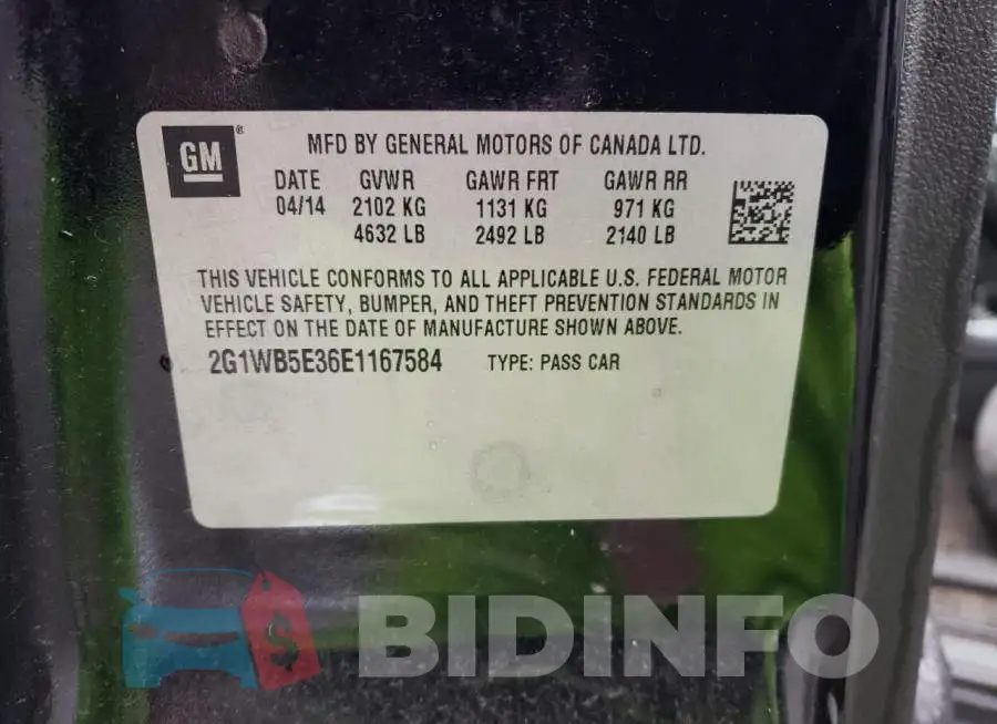 2G1WB5E36E1167584 Photo# 12
