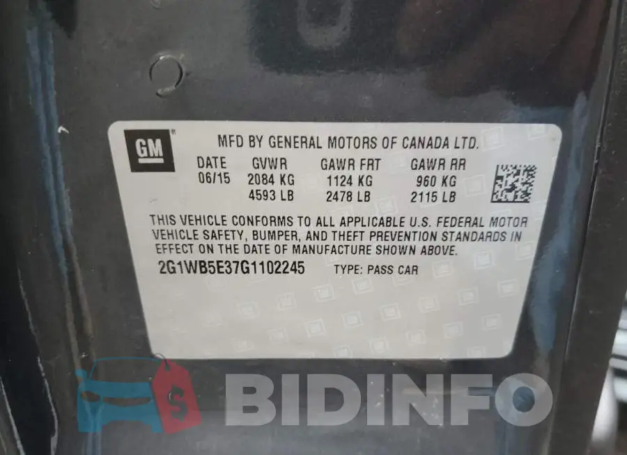 2G1WB5E37G1102245 Photo# 12