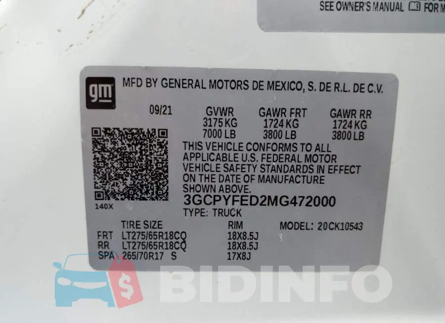 3GCPYFED2MG472000 Photo# 12