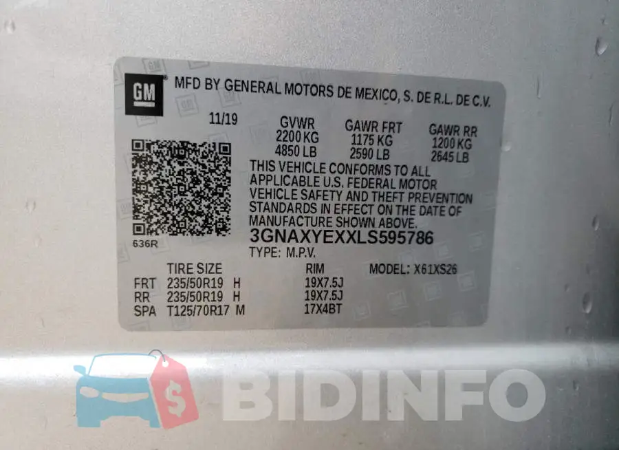 3GNAXYEXXLS595786 Photo# 13