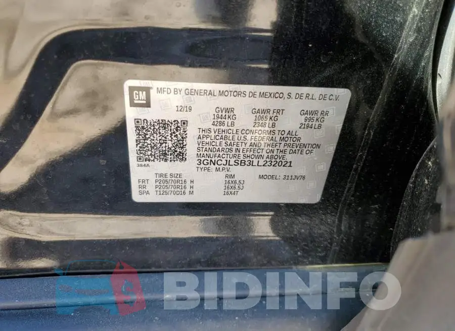 3GNCJLSB3LL232021 Photo# 13