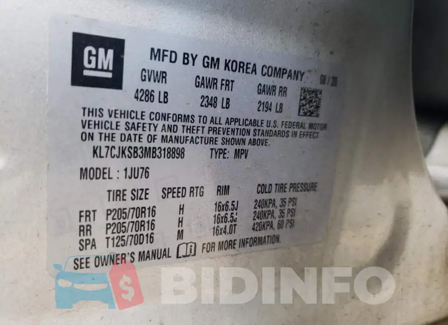 KL7CJKSB3MB318898 Photo# 12