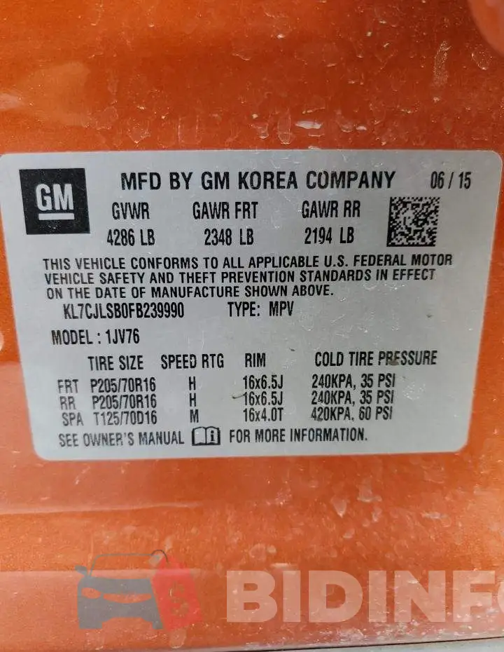 KL7CJLSB0FB239990 Photo# 12