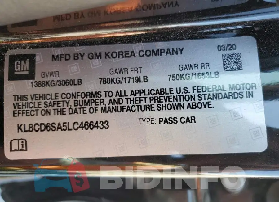 KL8CD6SA5LC466433 Photo# 12