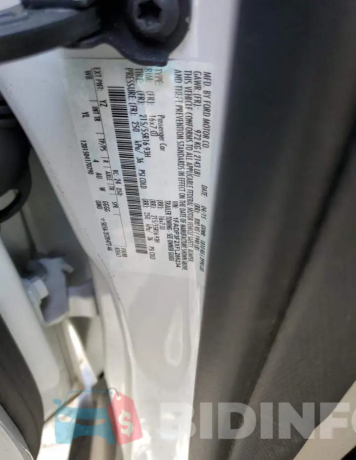 1FADP3F2XFL286234 Photo# 12