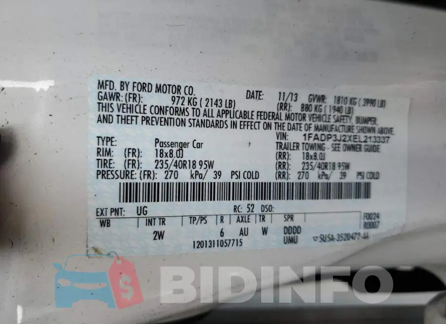 1FADP3J2XEL213337 Photo# 12