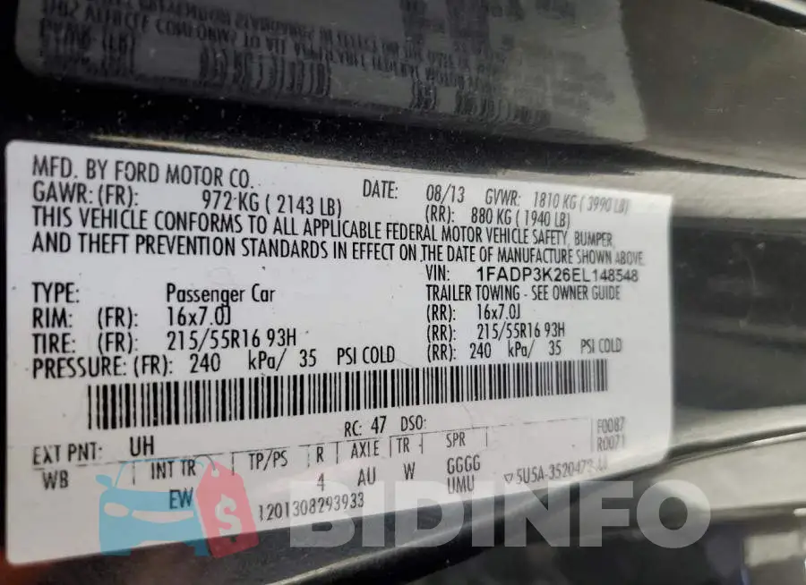 1FADP3K26EL148548 Photo# 12