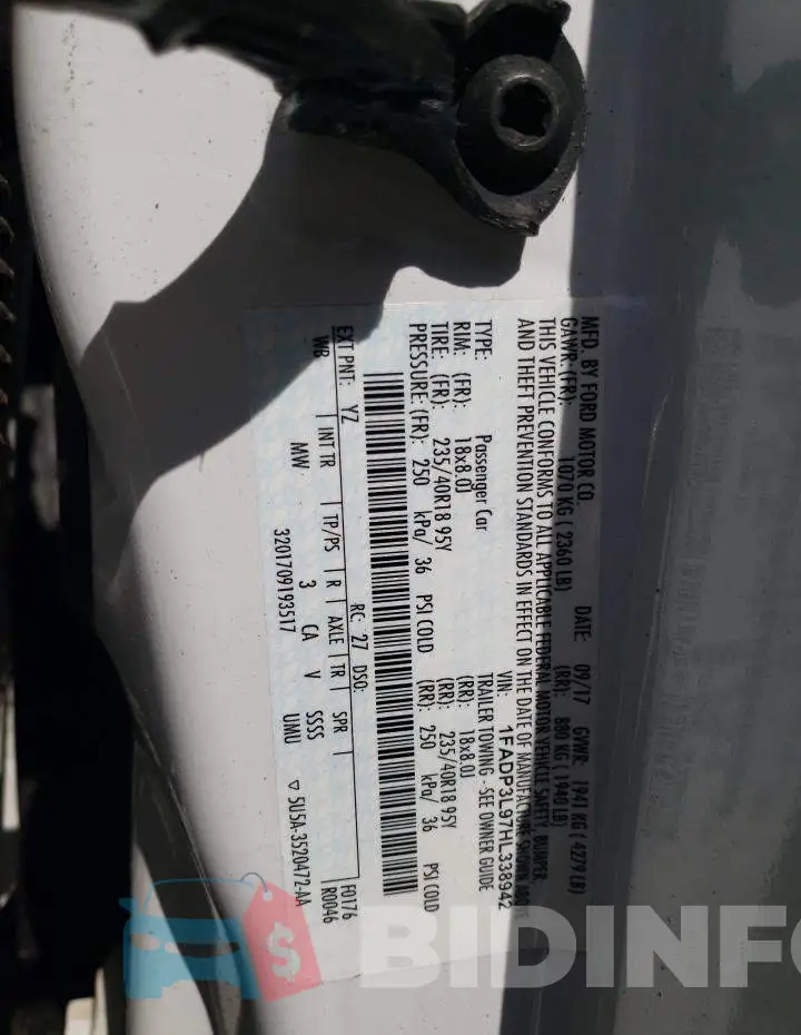 1FADP3L97HL338942 Photo# 12