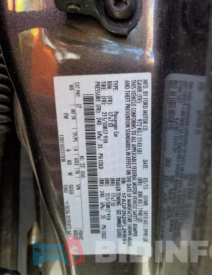 1FADP3N29FL269054 Photo# 13