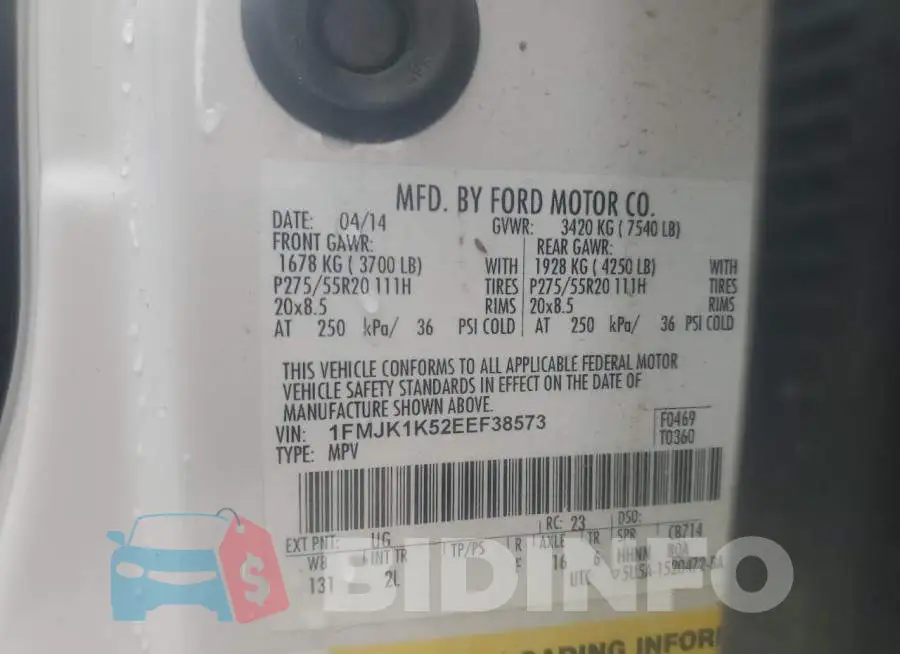 1FMJK1K52EEF38573 Photo# 10