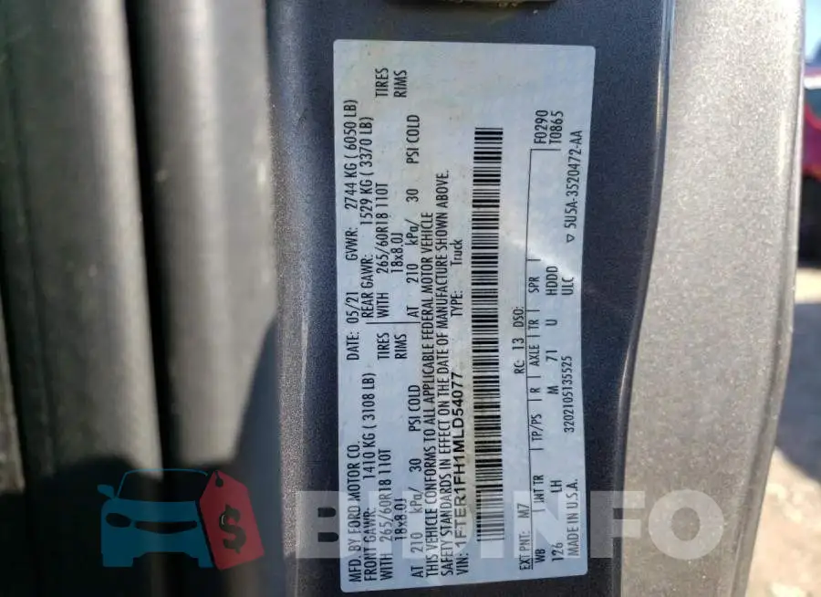 1FTER1FH1MLD54077 Photo# 12