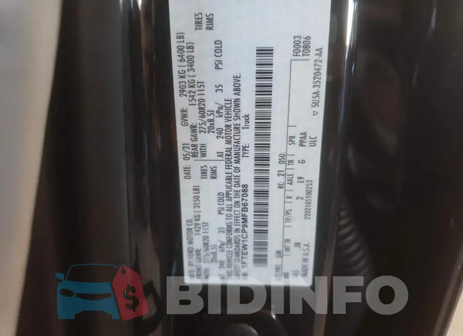 1FTEW1CP9MFB67088 Photo# 13