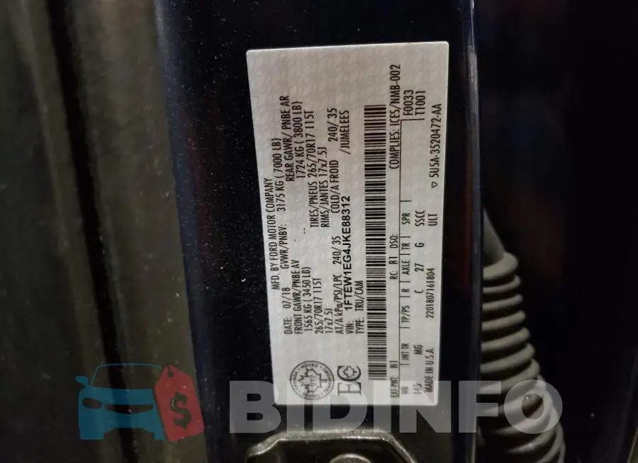 1FTEW1EG4JKE88312 Photo# 12