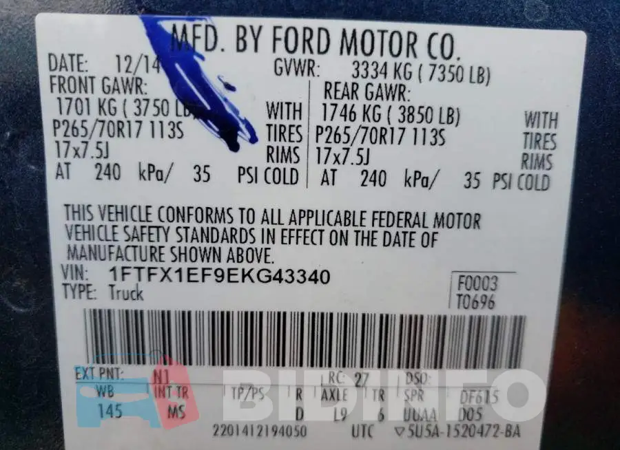 1FTFX1EF9EKG43340 Photo# 10