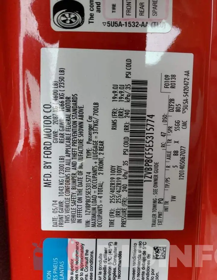1ZVBP8CF5E5315774 Photo# 12