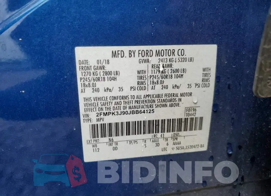 2FMPK3J90JBB64125 Photo# 13