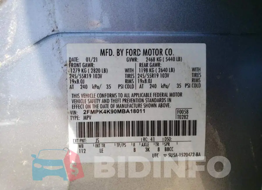2FMPK4K90MBA18011 Photo# 13