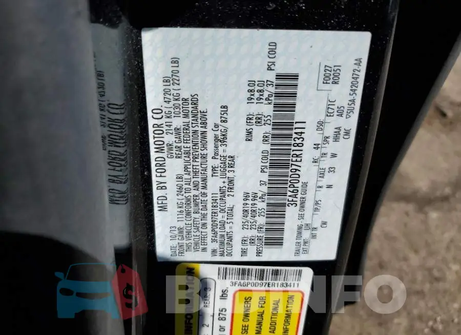 3FA6P0D97ER183411 Photo# 12