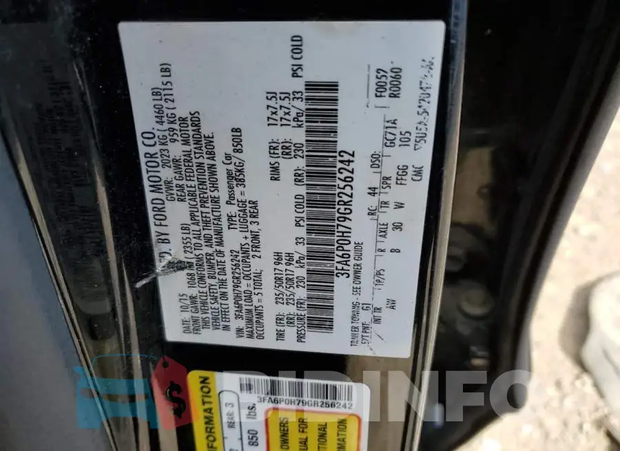 3FA6P0H79GR256242 Photo# 12