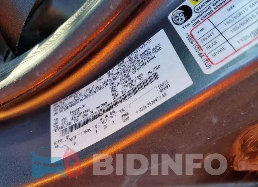 3FADP4BJXEM217558 Photo# 12