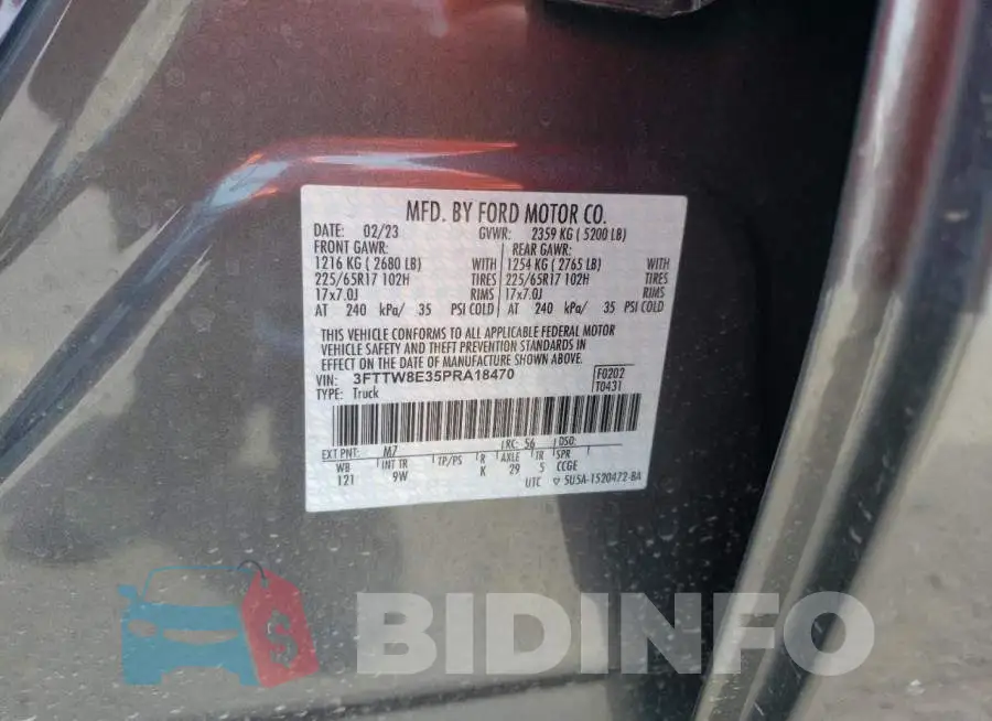 3FTTW8E35PRA18470 Photo# 13