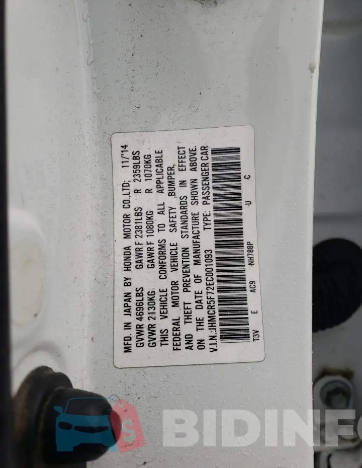 JHMCR5F72EC001093 Photo# 12