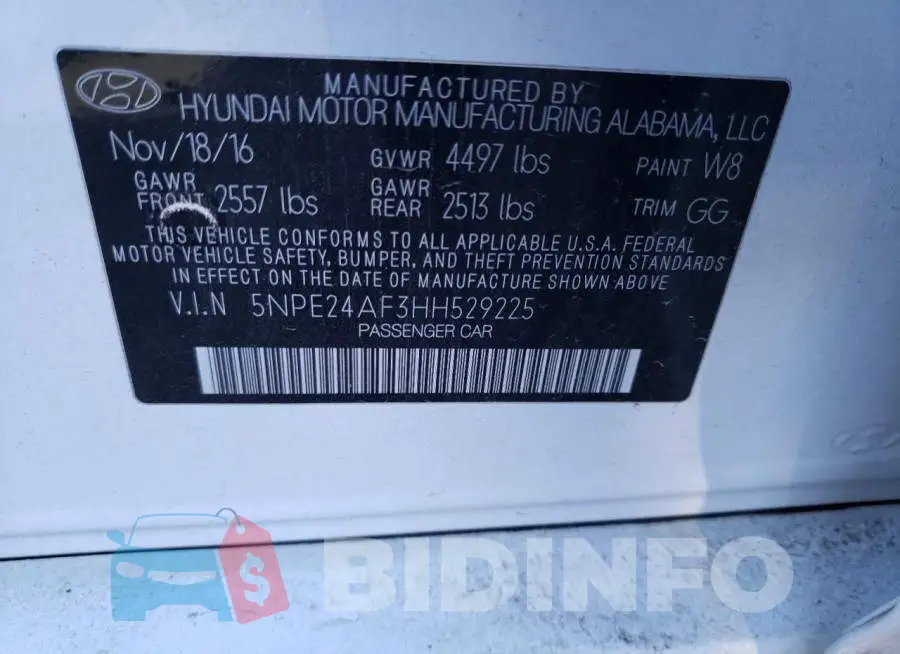 5NPE24AF3HH529225 Photo# 12