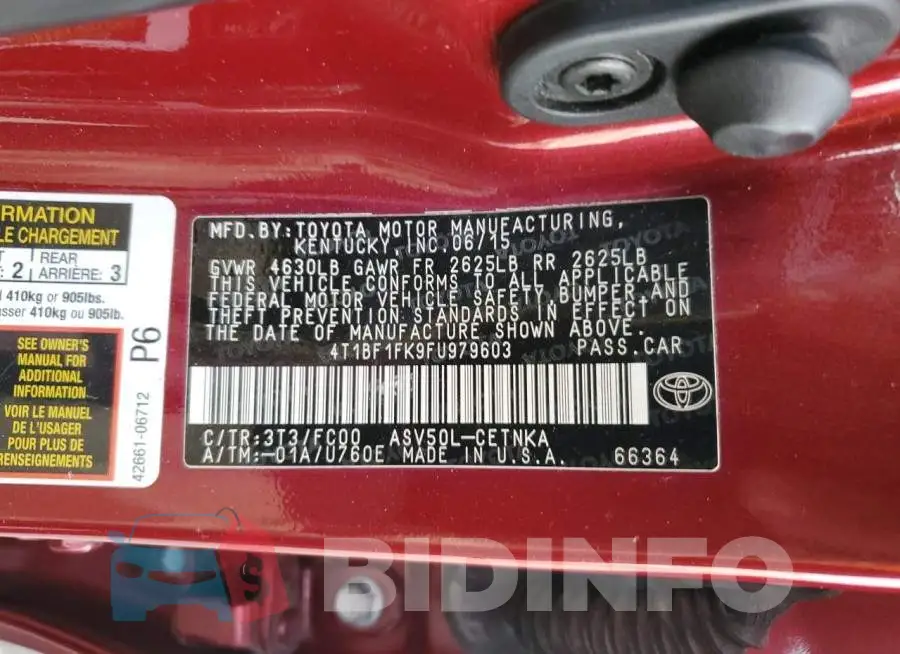 4T1BF1FK9FU979603 Photo# 10