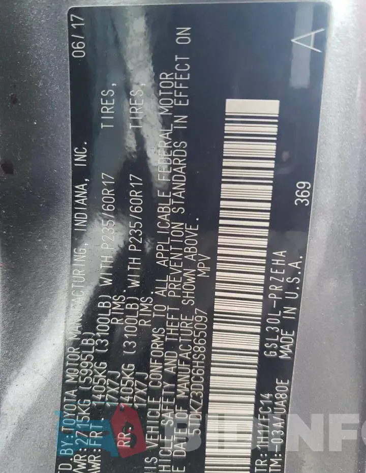 5TDKZ3DC6HS865097 Photo# 14