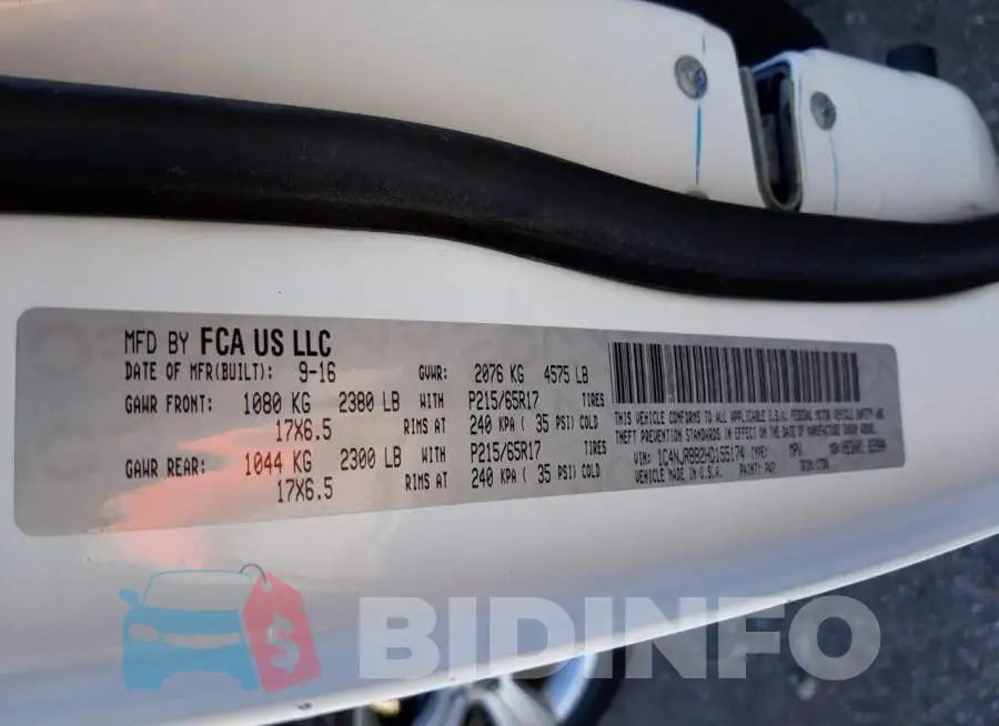 1C4NJRBB2HD155174 Photo# 10