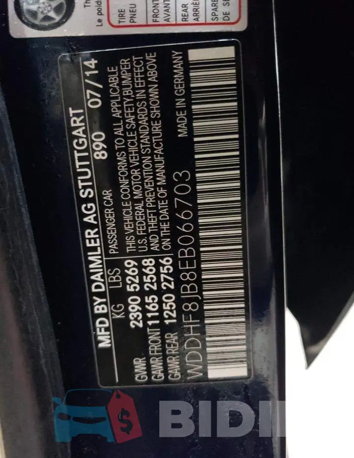 WDDHF8JB8EB066703 Photo# 13