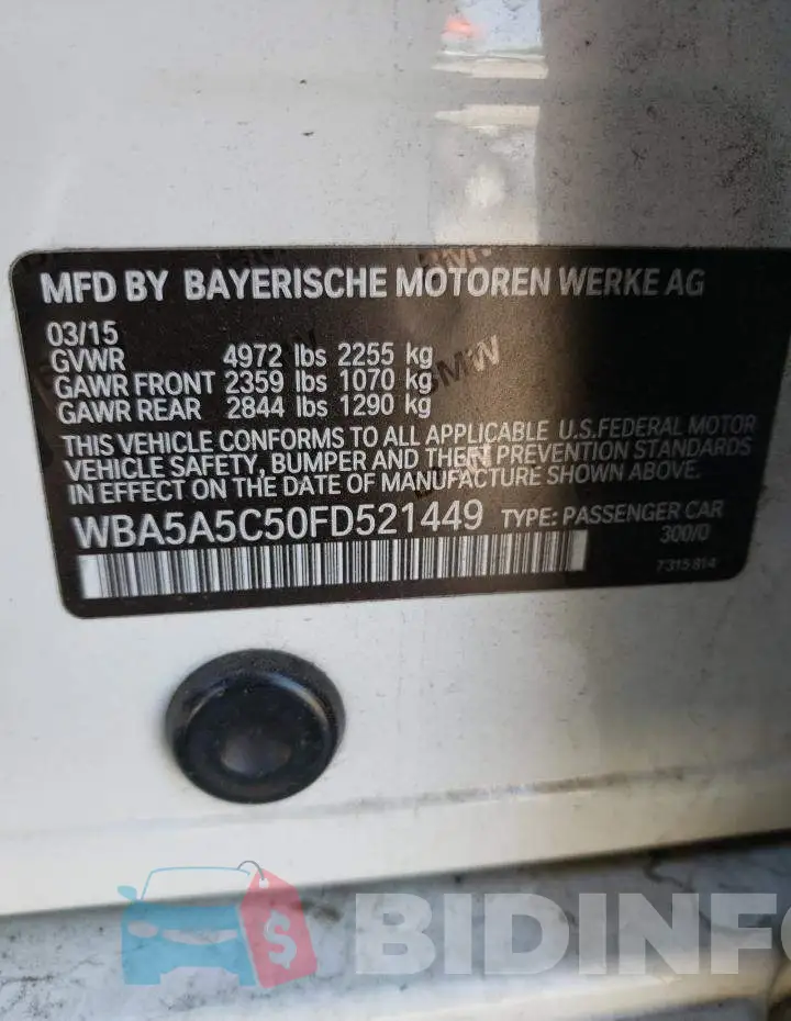WBA5A5C50FD521449 Photo# 12