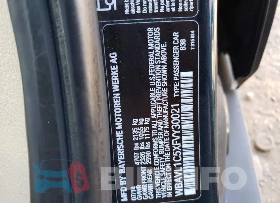 WBAVL1C5XFVY30021 Photo# 10