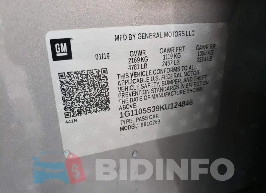 1G1105S39KU124846 Photo# 12