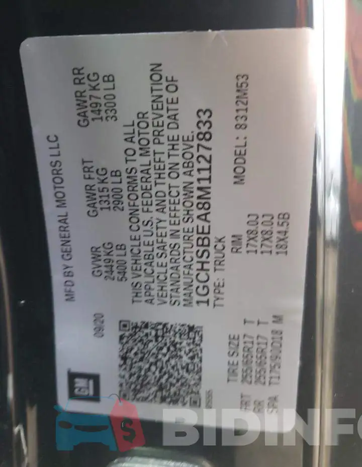 1GCHSBEA8M1127833 Photo# 12