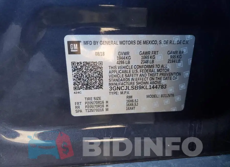 3GNCJLSB9KL144783 Photo# 13