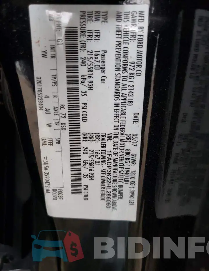 1FADP3K22HL286060 Photo# 12
