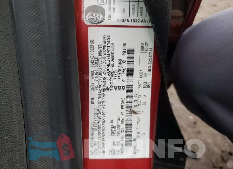 3FADP4EJ7GM111454 Photo# 12
